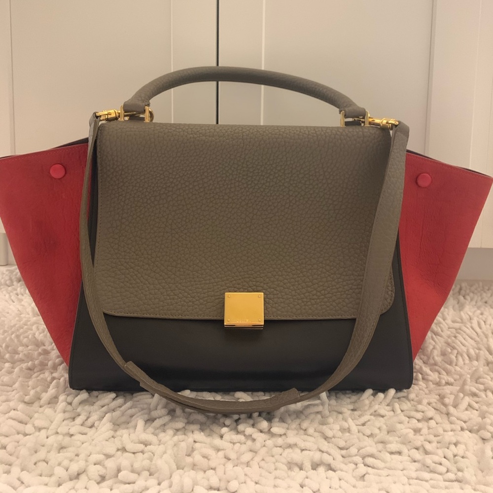 Celine trapeze medium tri color
